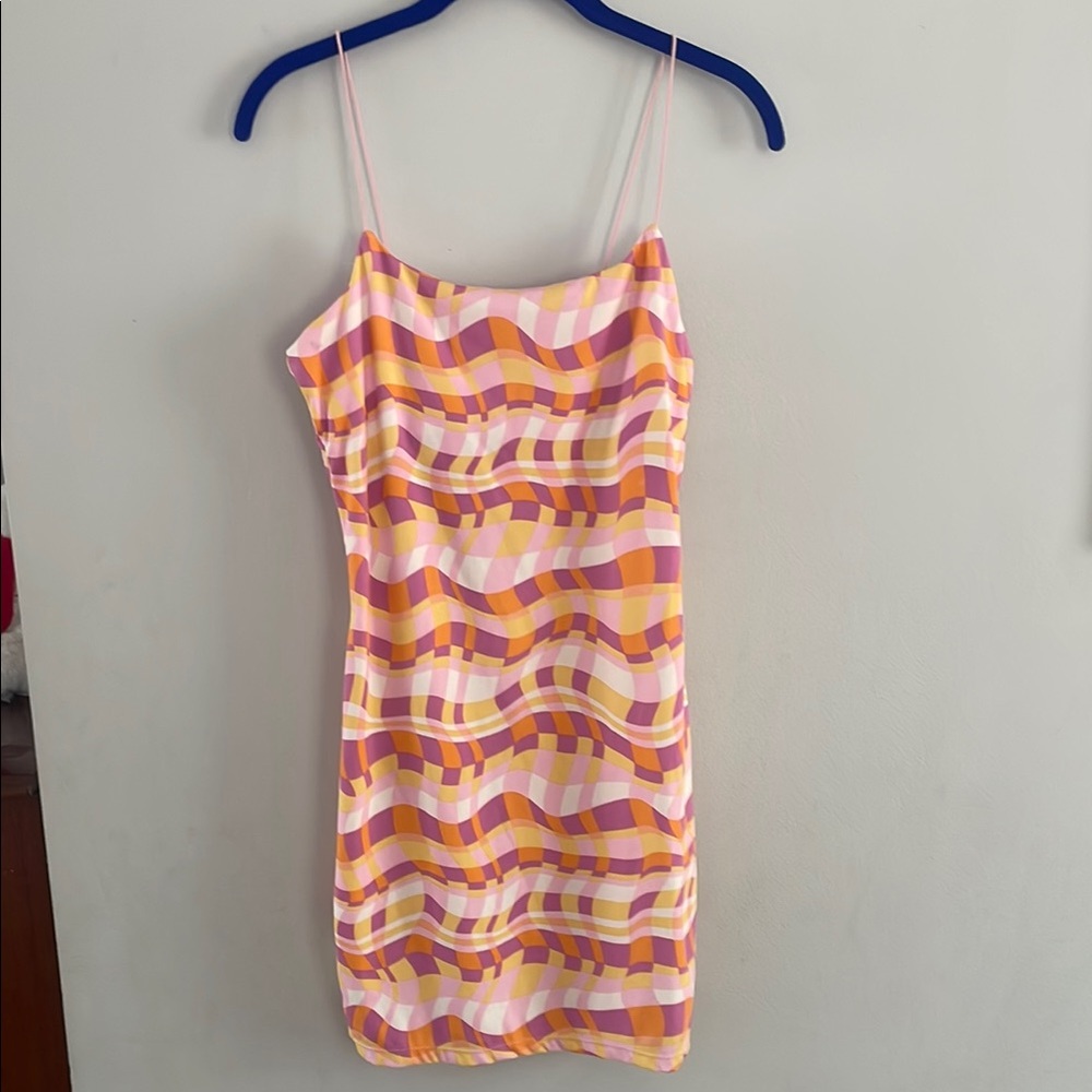 Cotton On Orange Slip Mini Dress with Spaghetti Straps for Night Out